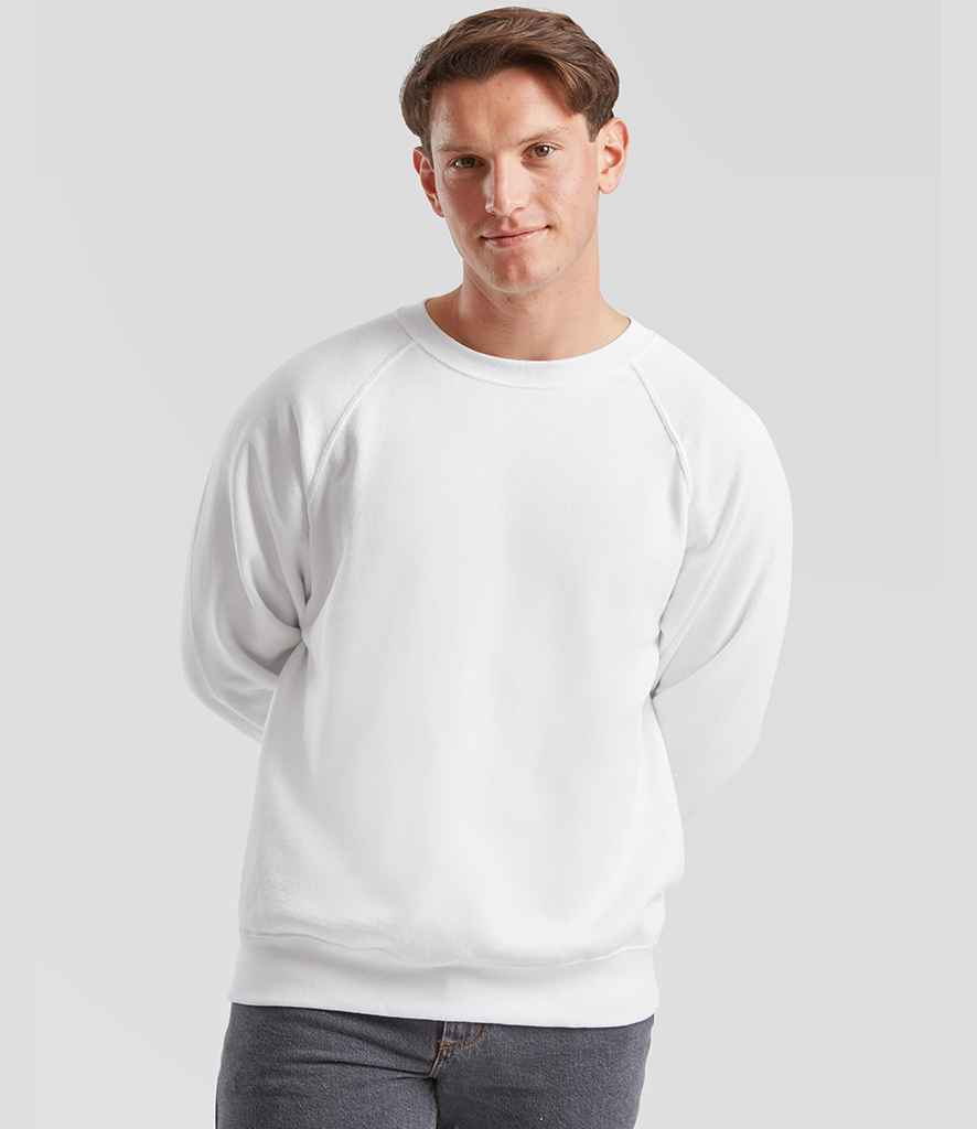 Fruit of the Loom Classic Raglan Sweatshirt | White