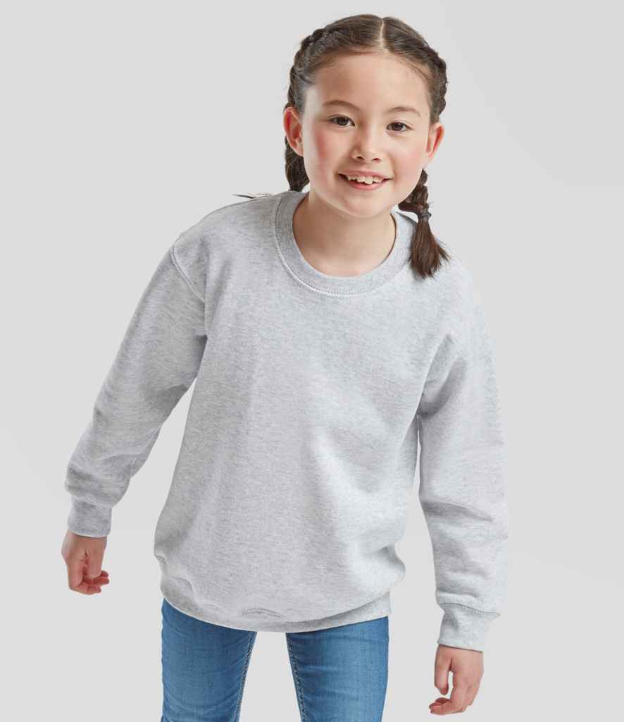 Fruit of the Loom Kids Classic Drop Shoulder Sweatshirt | Heather Grey