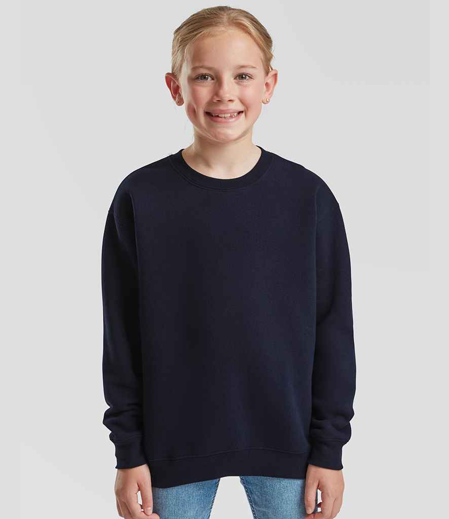 Fruit of the Loom Kids Premium Drop Shoulder Sweatshirt | Deep Navy