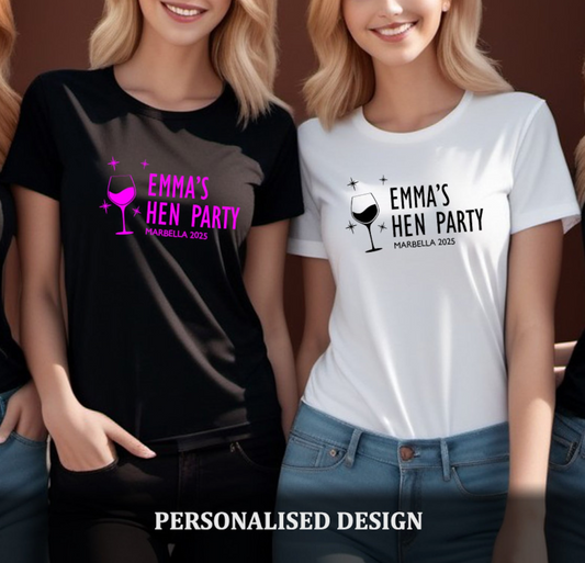 Customised Hen Party T-Shirt, Hoodie or Sweatshirt - 967