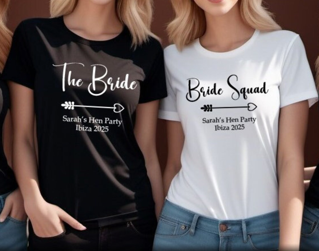 Customised 'Bride Squad' T-Shirt, Hoodie or Sweatshirt - 963