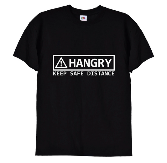 'Hangry Keep Safe Distance' Funny T-Shirt & Hoodie, 26