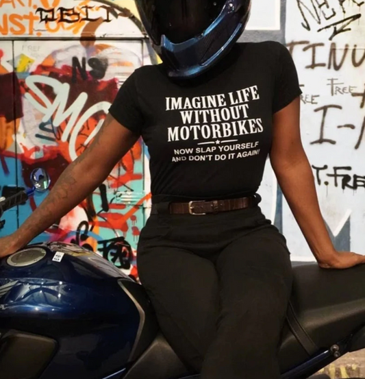 'Imagine Life Without Motorbikes' Funny T-Shirt & Hoodie, 169