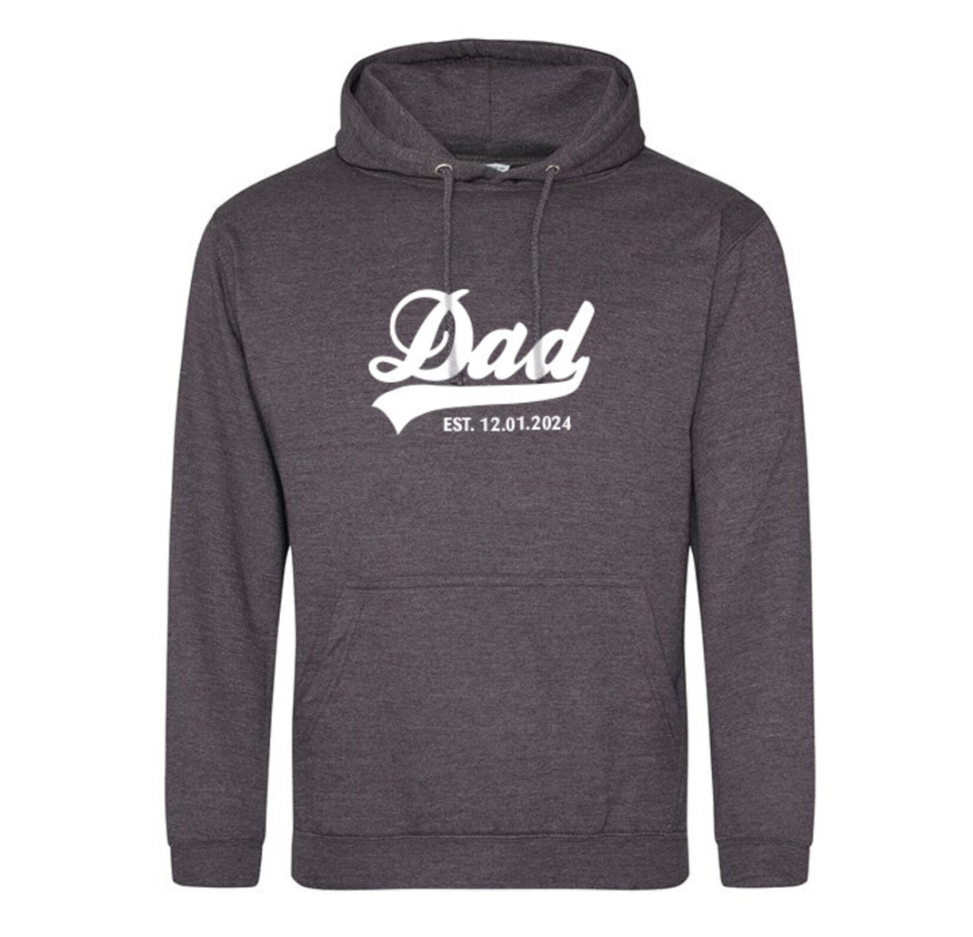 Personalised Date 'Dad' Hoodie, 641