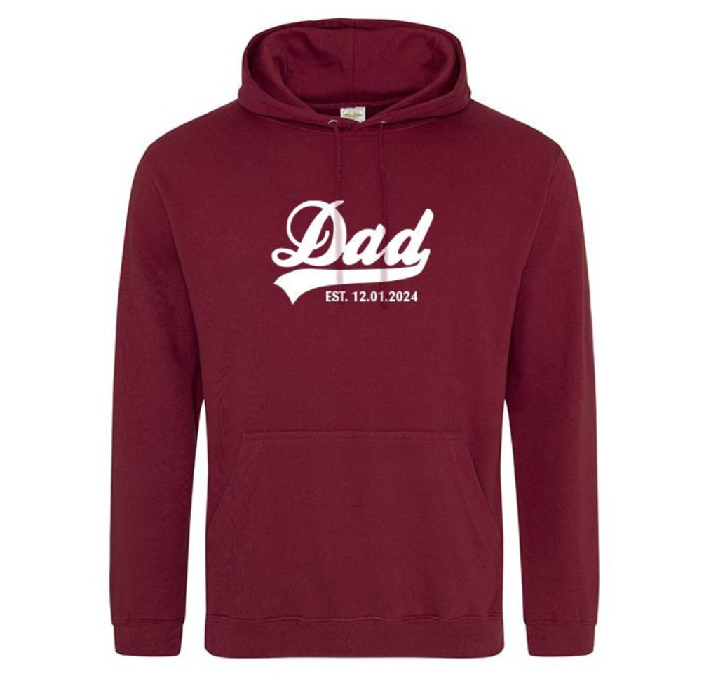 Personalised Date 'Dad' Hoodie, 641