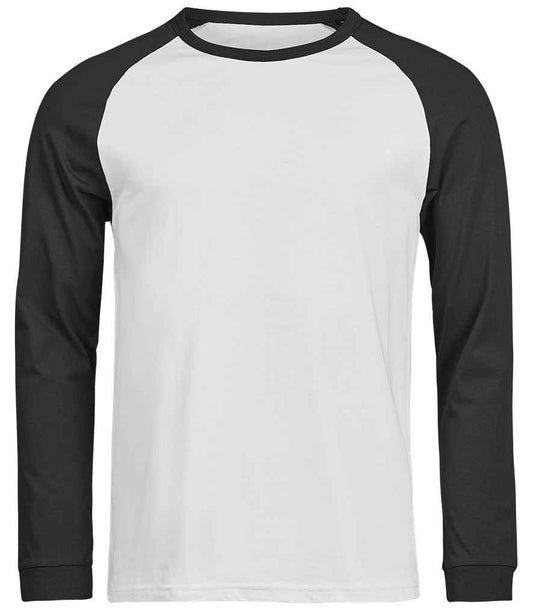 Tee Jays Unlabeled Baseball T-Shirt | White/Black