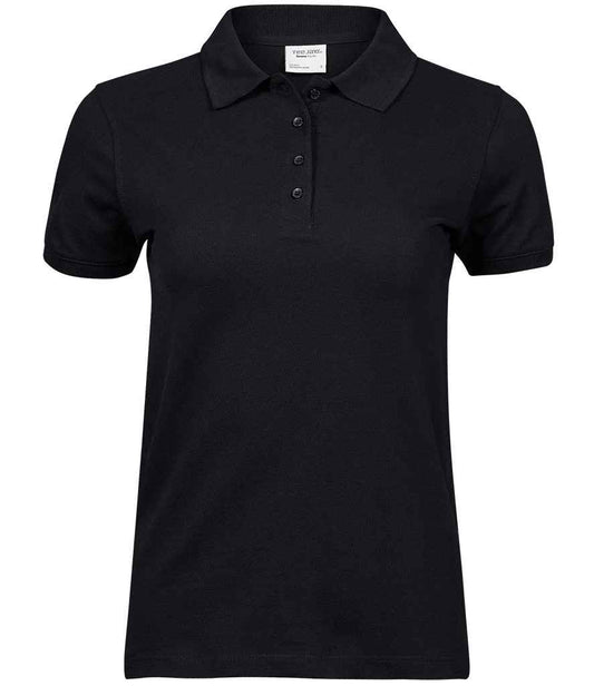 Tee Jays Ladies Heavy Cotton Piqué Polo Shirt | Black