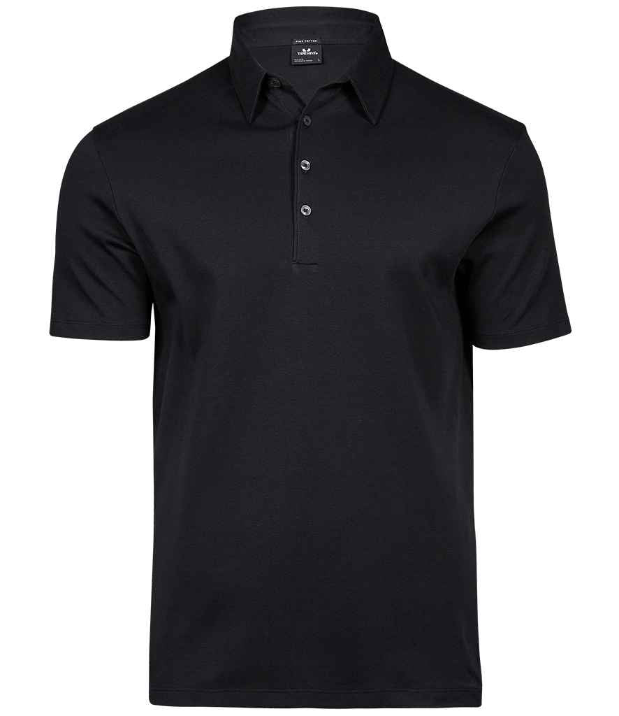 Tee Jays Pima Cotton Interlock Polo Shirt | Black