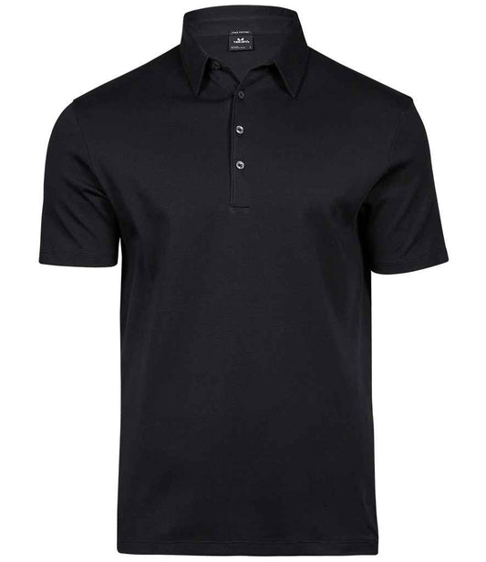 Tee Jays Pima Cotton Interlock Polo Shirt | Black