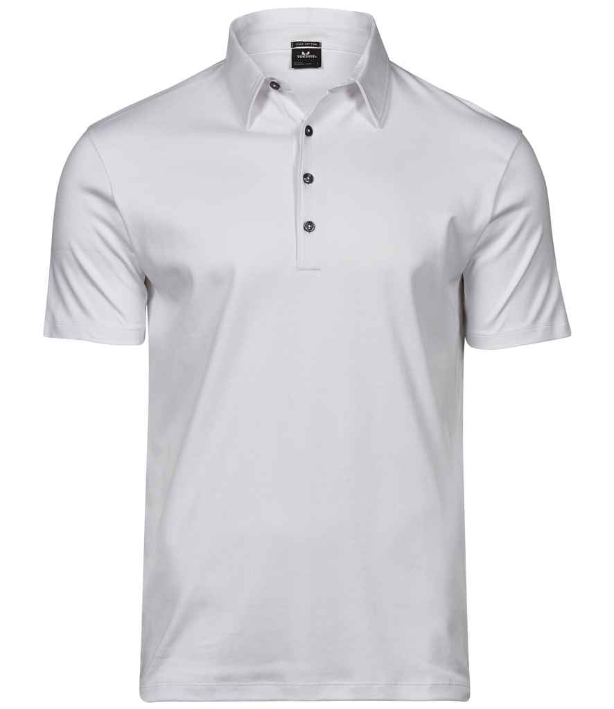 Tee Jays Pima Cotton Interlock Polo Shirt | White