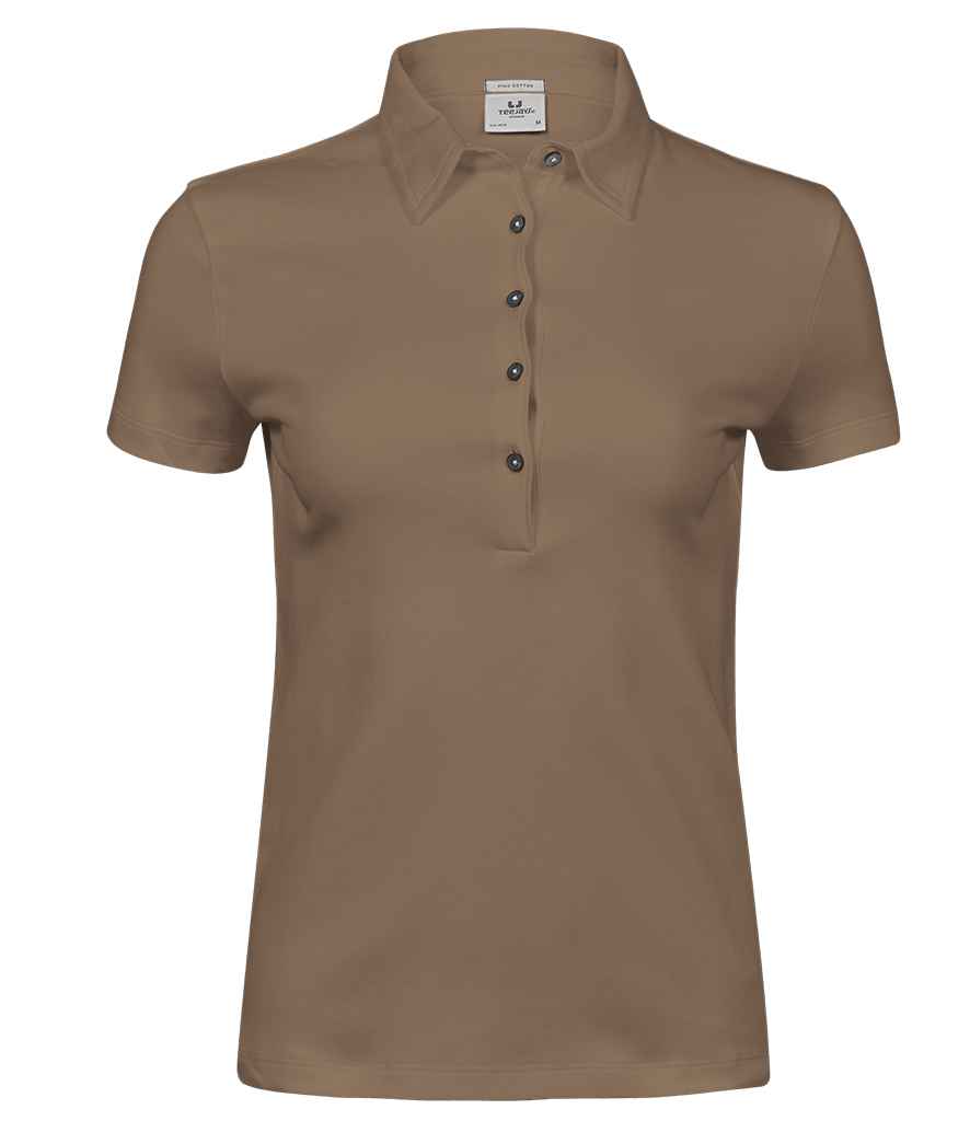 Tee Jays Ladies Pima Cotton Interlock Polo Shirt | Wood