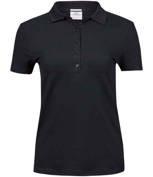 Tee Jays Ladies Luxury Stretch Polo Shirt | Black