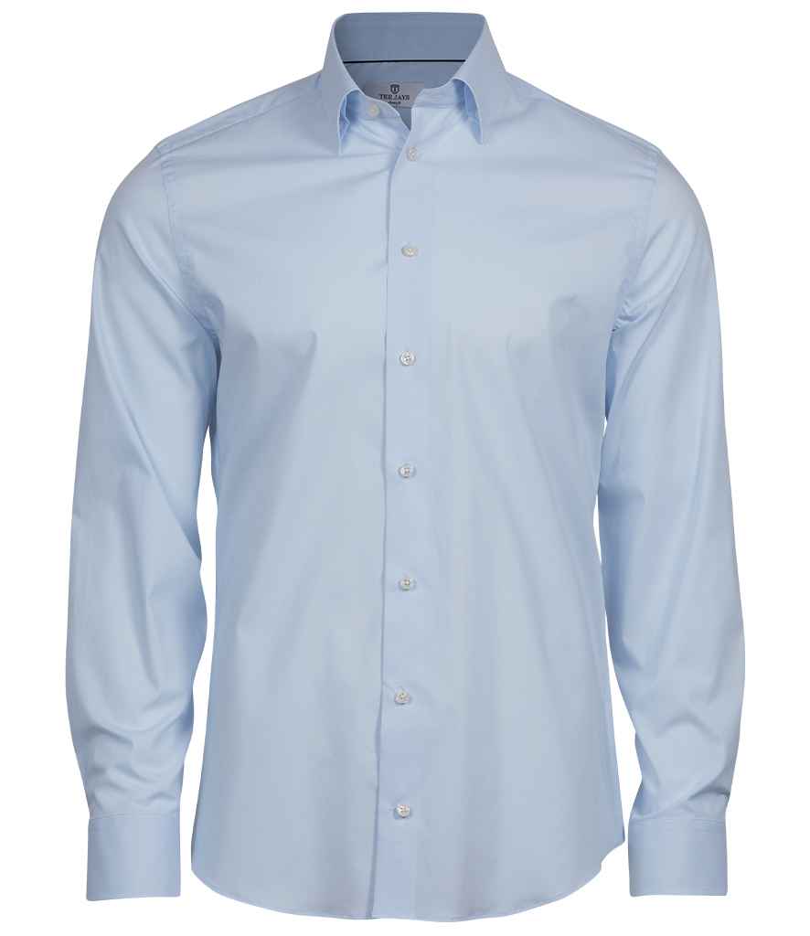 Tee Jays Luxury Stretch Long Sleeve Shirt | Light Blue