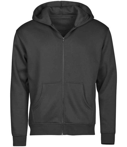 Tee Jays Unlabeled Hooded Full Zip Sweatshirt | Black