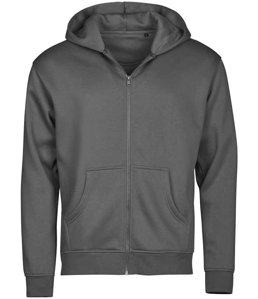 Tee Jays Unlabeled Hooded Full Zip Sweatshirt | Powder Grey