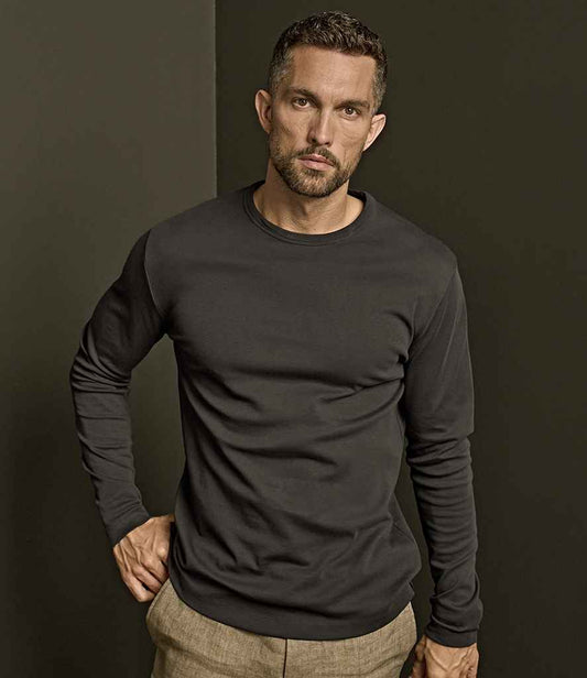 Tee Jays Long Sleeve Interlock T-Shirt | Black