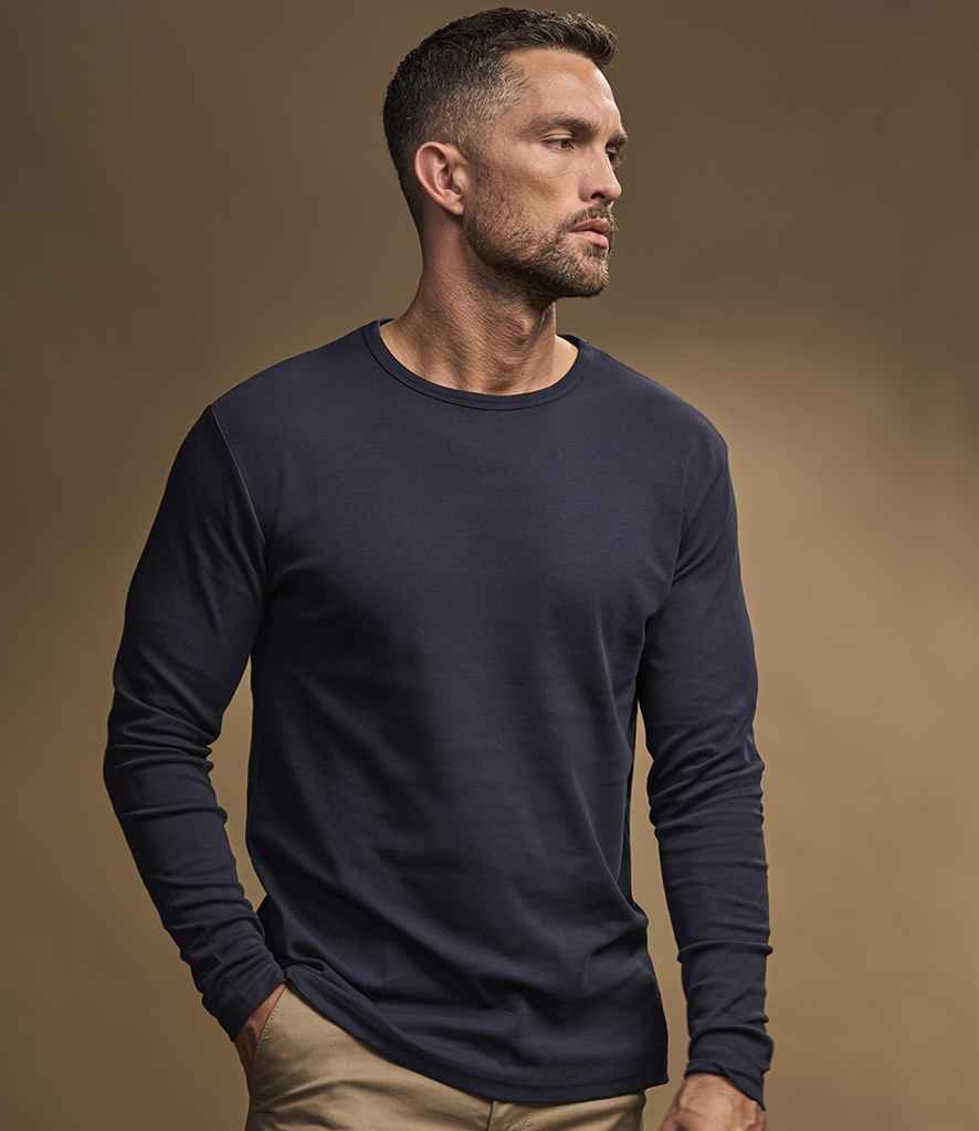 Tee Jays Long Sleeve Interlock T-Shirt | Navy