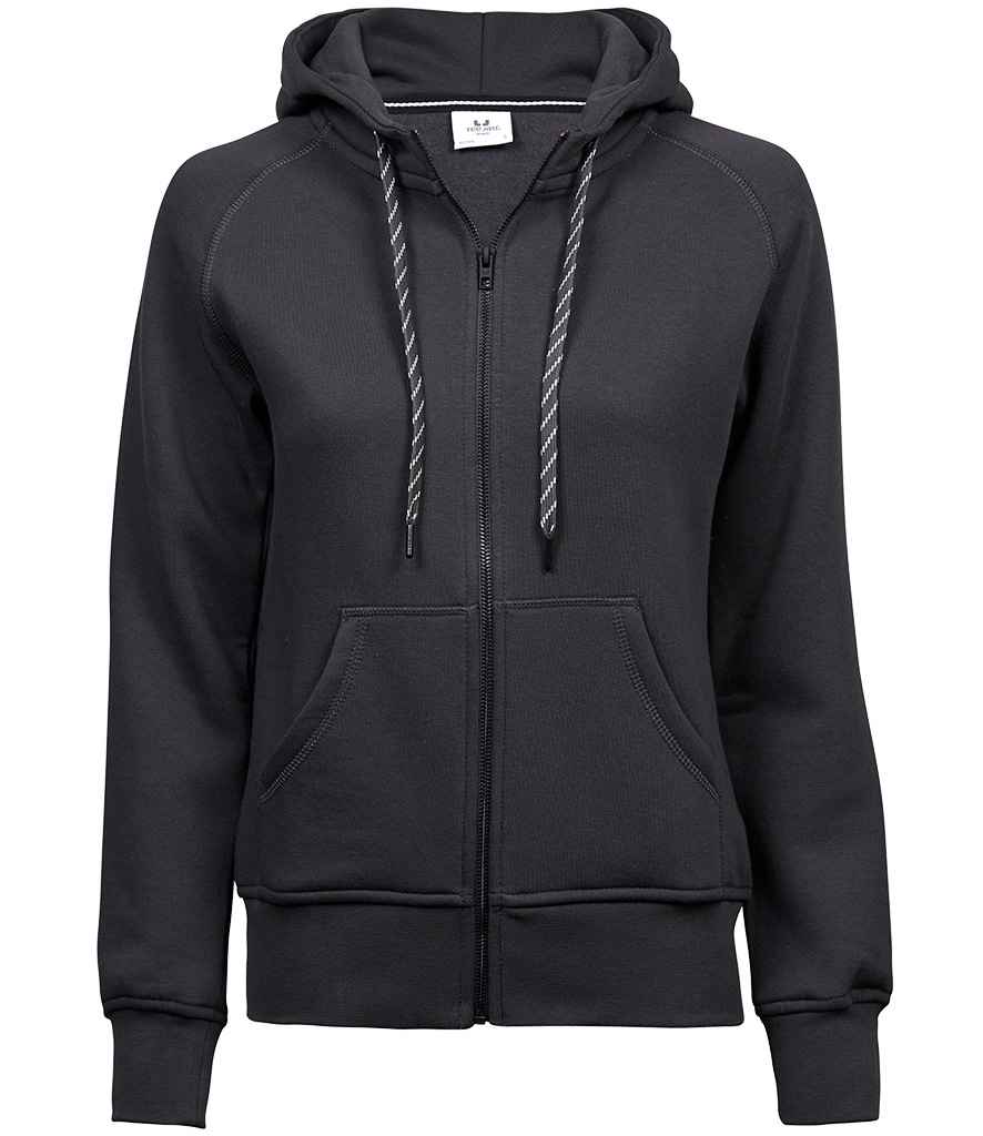 Tee Jays Ladies Fashion Zip Hooded Sweatshirt | Dark Grey