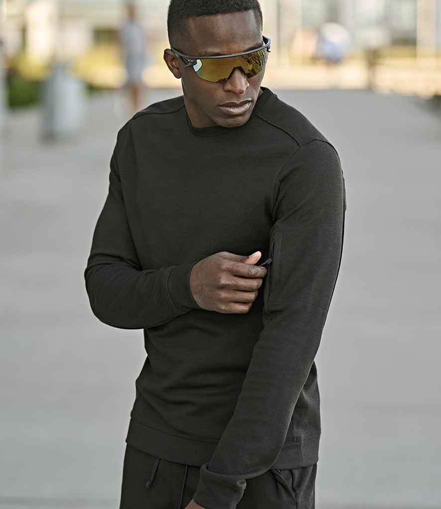 Tee Jays Athletic Crew Neck Sweatshirt | Black