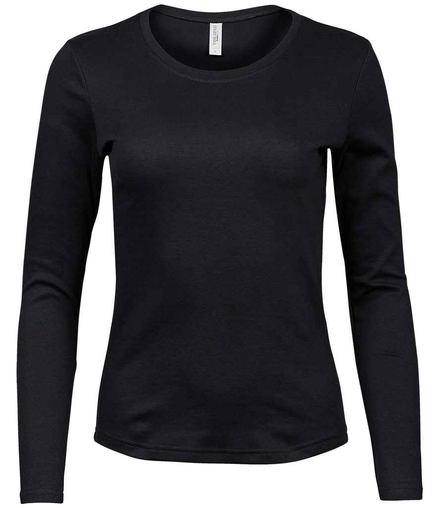 Tee Jays Ladies Long Sleeve Interlock T-Shirt | Black