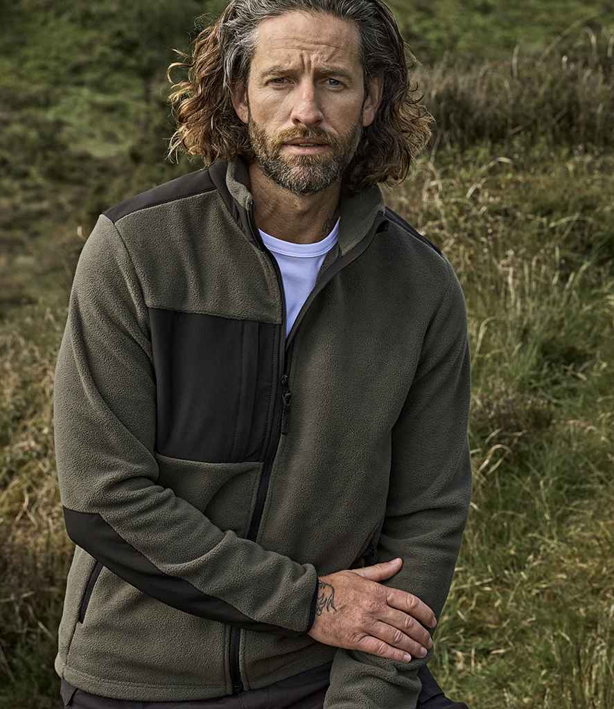 Tee Jays Mountain Fleece Jacket | Deep Green/Black