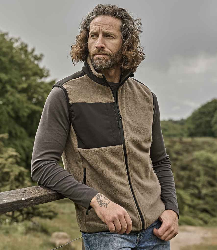Tee Jays Mountain Fleece Bodywarmer | Clay/Black