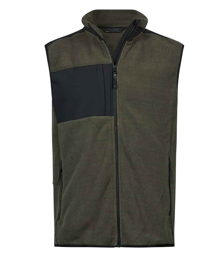 Tee Jays Mountain Fleece Bodywarmer | Deep Green/Black