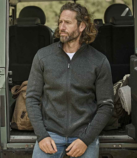 Tee Jays Knitted Outdoor Fleece Jacket | Black