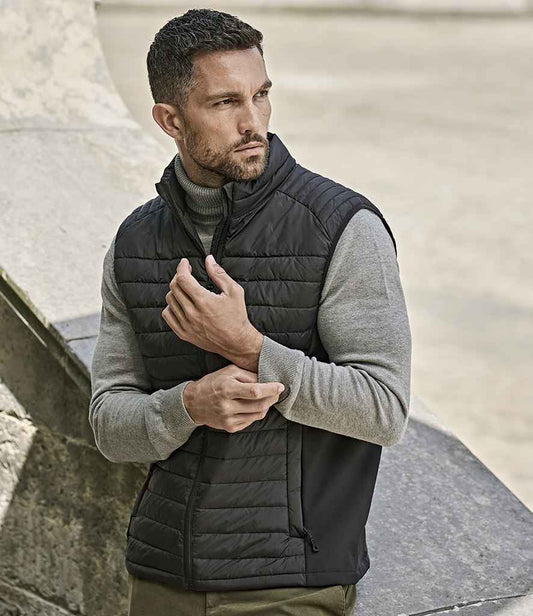 Tee Jays Crossover Padded Bodywarmer | Black/Black