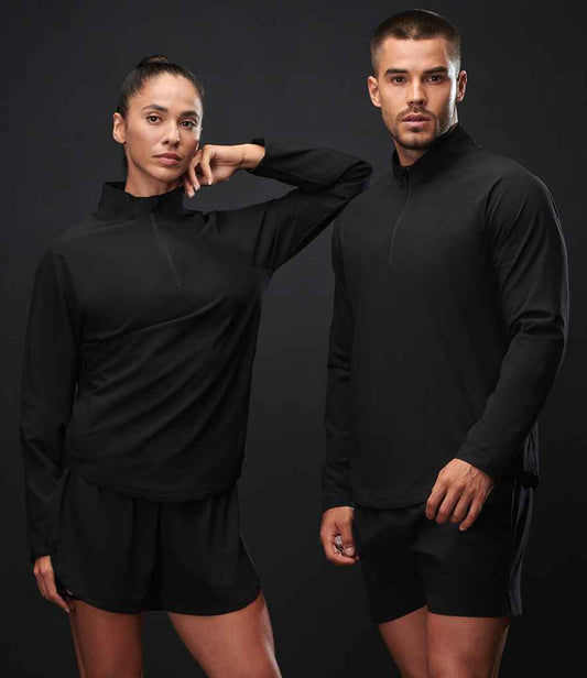 Tombo Technical 1/4 Zip Top | Black