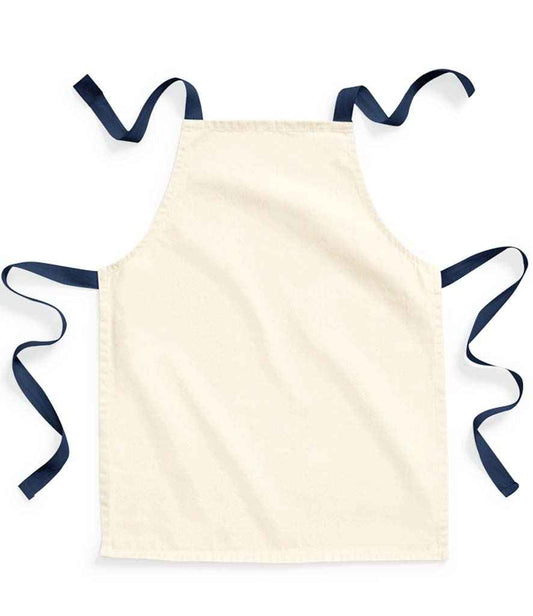 Westford Mill Fairtrade Kids Craft Apron | Natural/French Navy