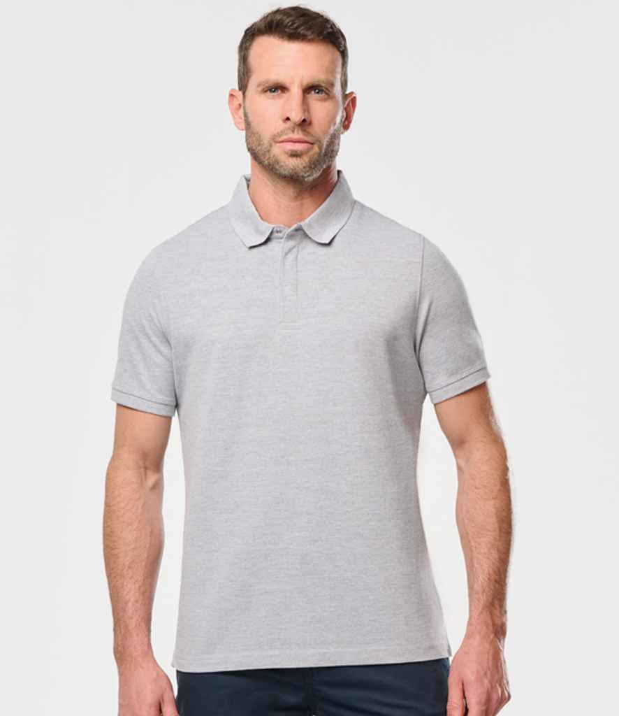 WK Designed to Work Stud Piqué Polo Shirt | Oxford Grey