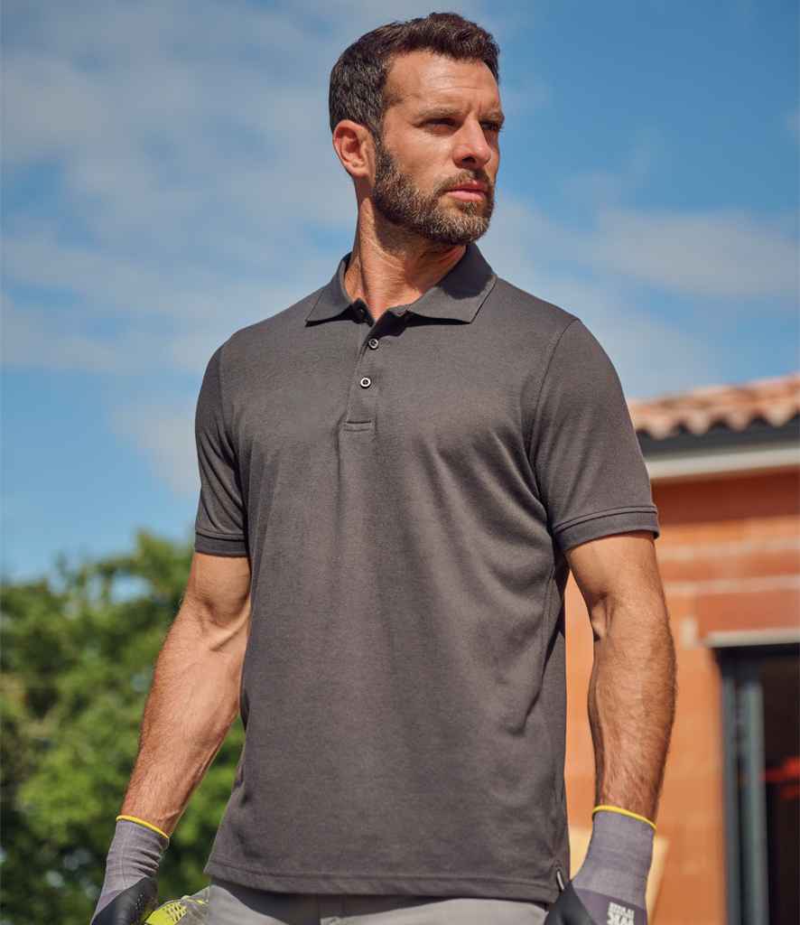 WK Designed to Work Anti-Bacterial Piqué Polo Shirt | Dark Grey
