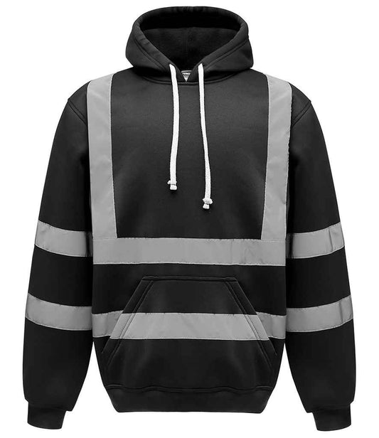 Yoko Hi-Vis Pull Over Hoodie | Black