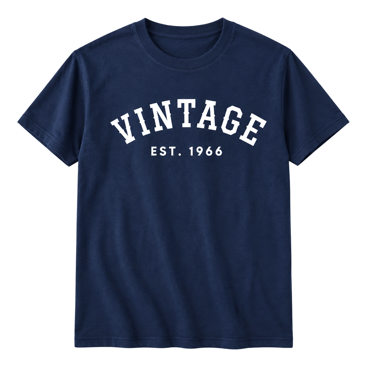 Navy Vintage EST. year birthday T-shirt – colour example