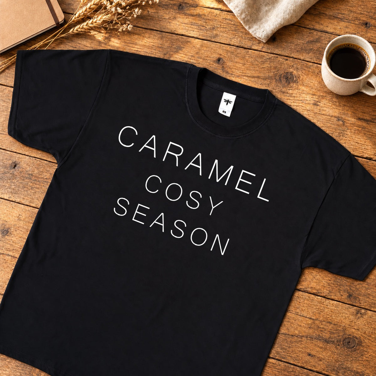 Caramel Cosy Season lifestyle autumn coffee mockup