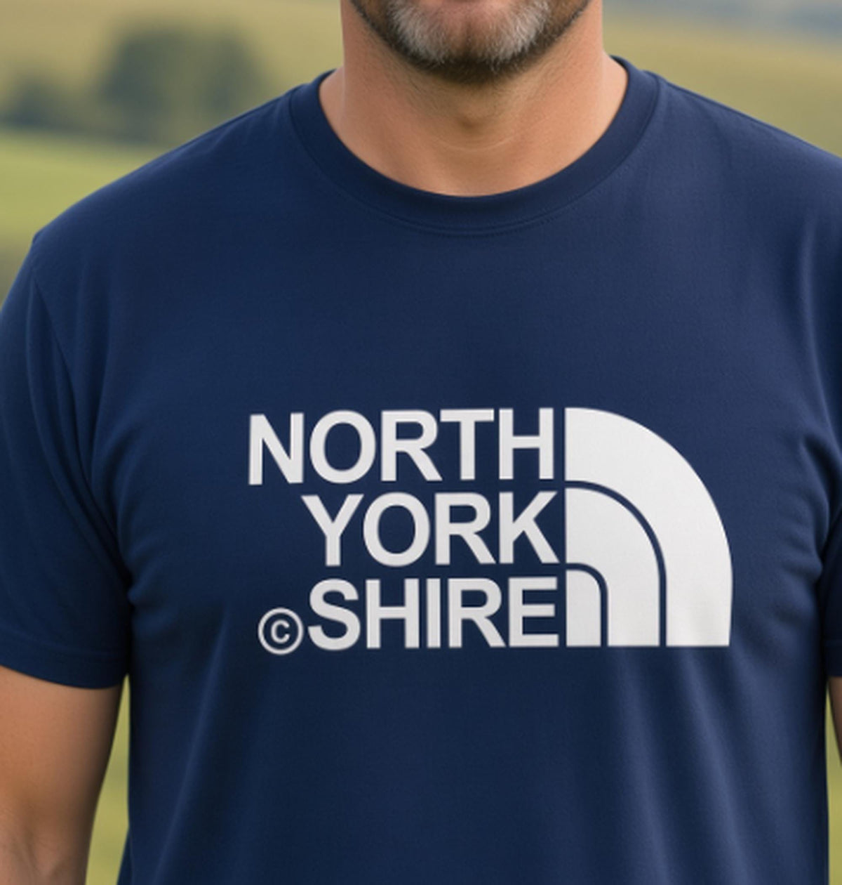 North Yorkshire Pride Funny T-Shirt & Hoodie, 055 on black t-shirt