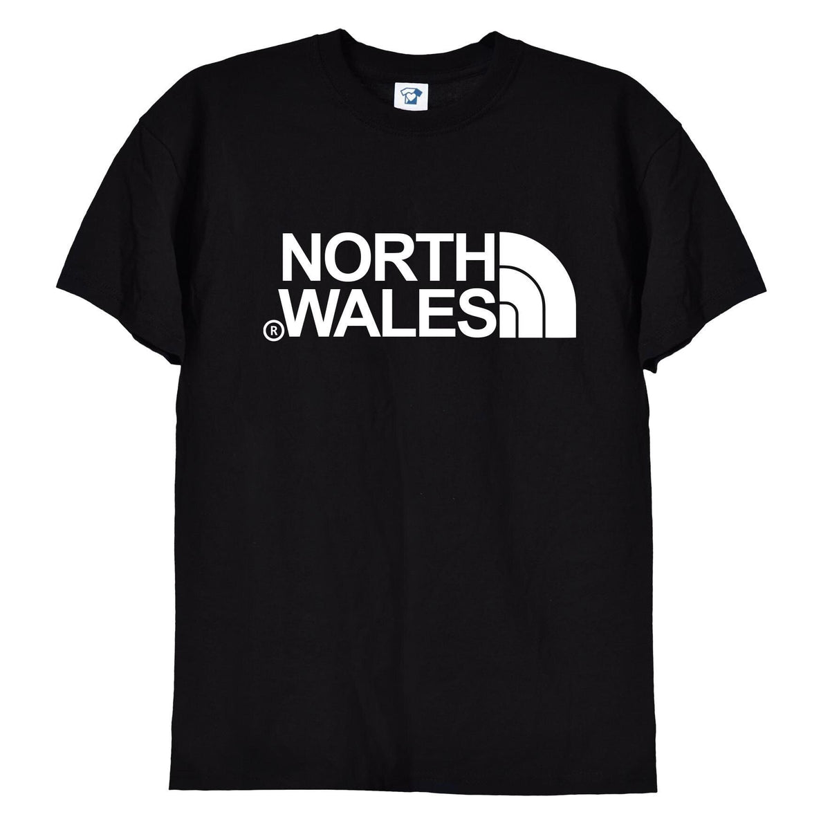 North Wales / Cymru Funny T-Shirt & Hoodie, 260 on black t-shirt