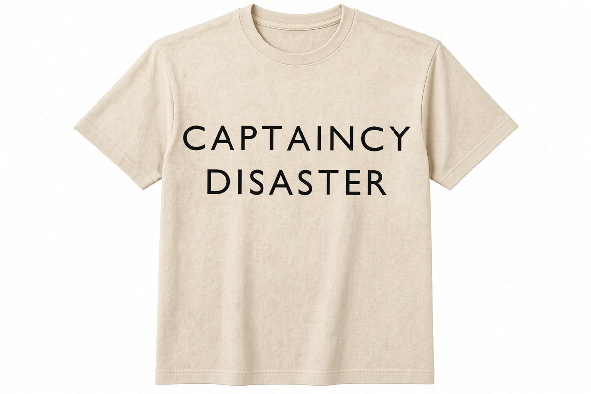 Captaincy Disaster funny football design on natural t-shirt