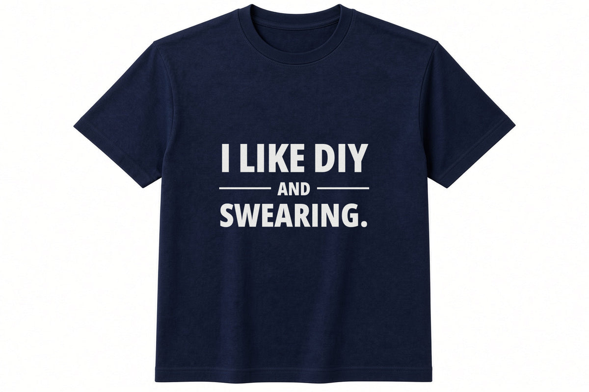 I Like DIY And Swearing T-Shirt in Navy