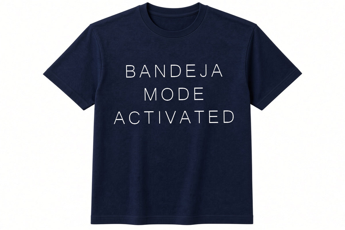Bandeja Mode Activated funny padel pickleball design on navy t-shirt