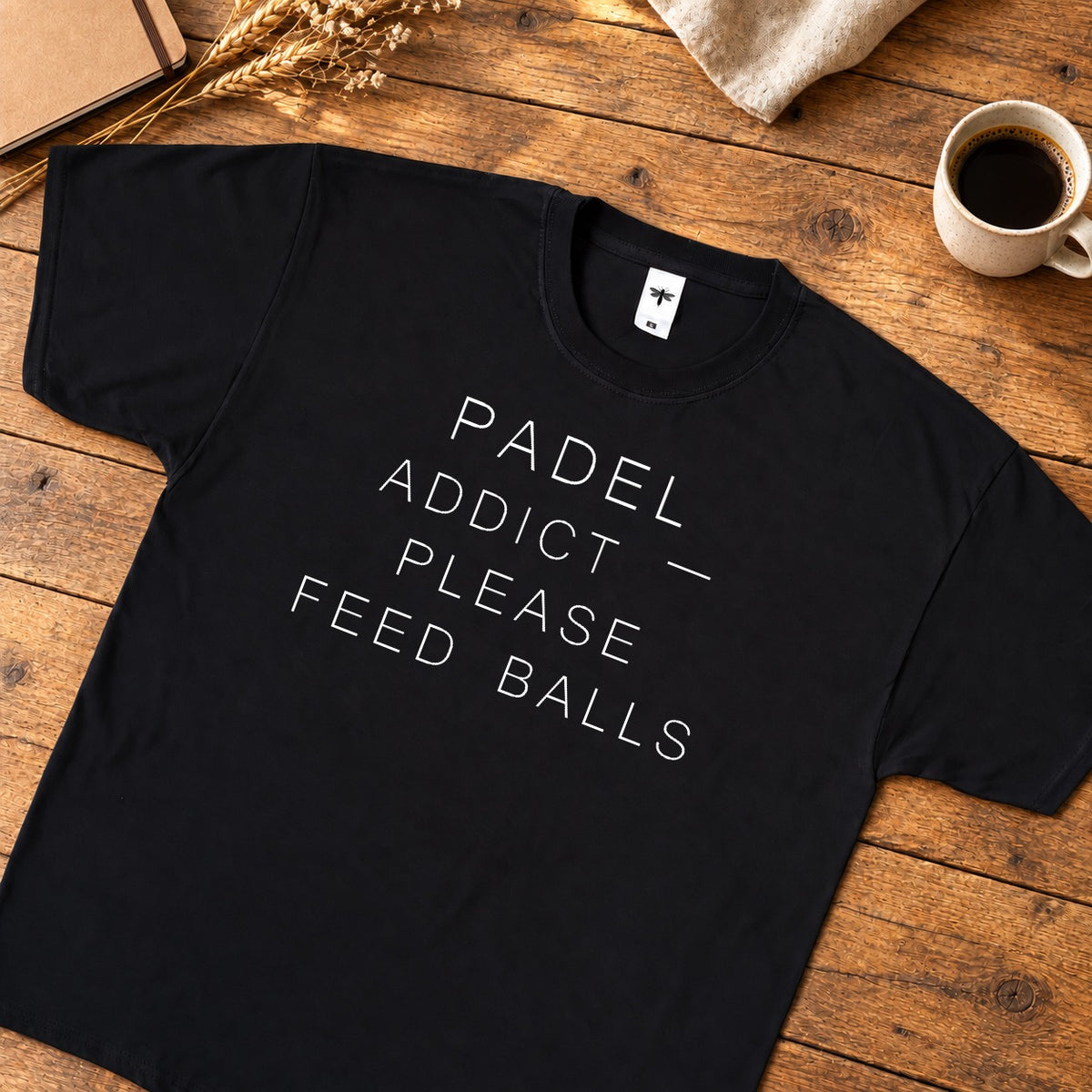 Padel Addict — Please Feed Balls lifestyle padel pickleball mockup