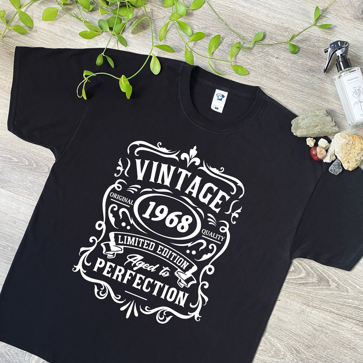 1968 Birthday Vintage Funny T-Shirt & Hoodie, 694 on white t-shirt