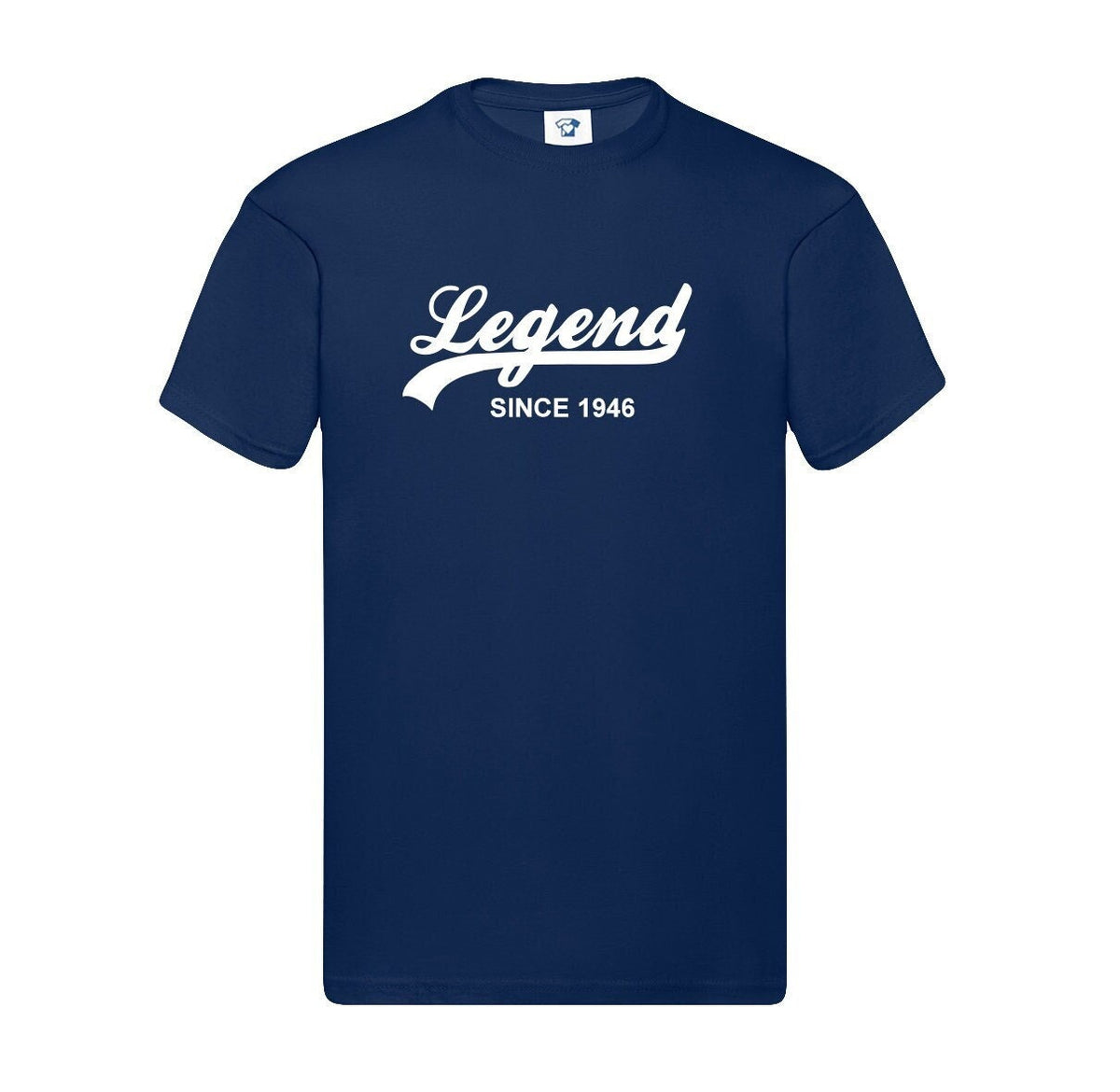 Legend Since 1946 Funny T-Shirt & Hoodie, 739 on black t-shirt
