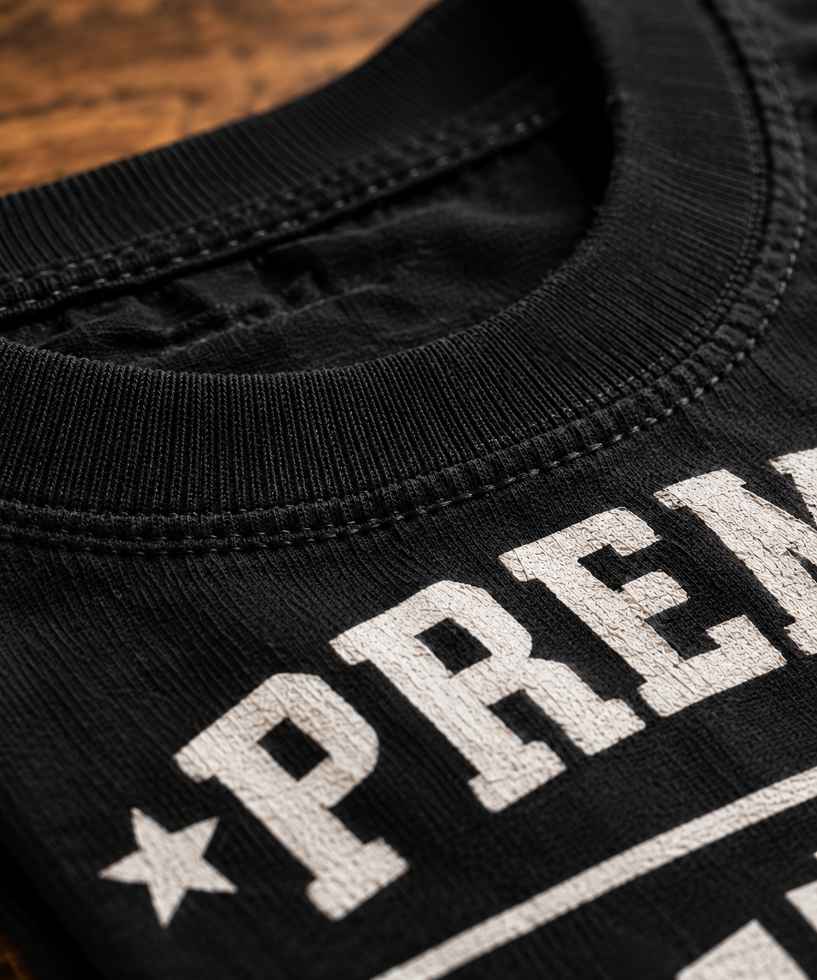Print quality stitching close-up