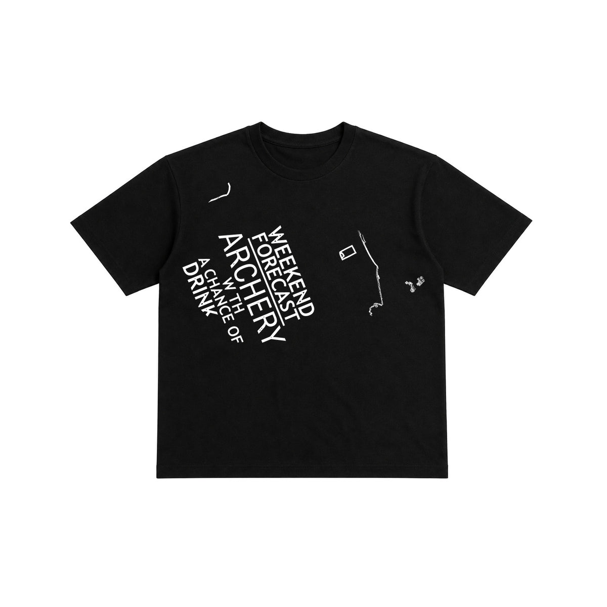 Weekend Forecast Archery Funny T-Shirt & Hoodie black