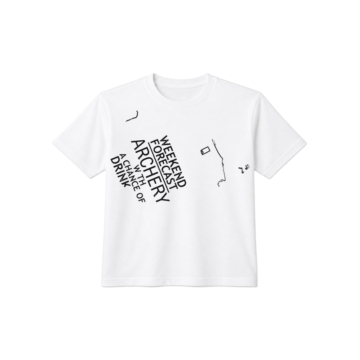 Weekend Forecast Archery Funny T-Shirt & Hoodie white